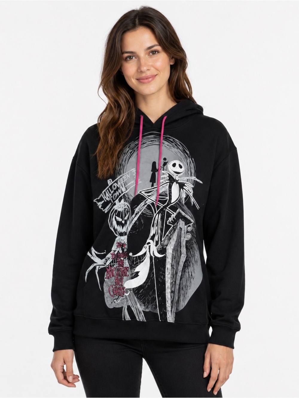Disney Nightmare Before Christmas Jack Skellington Graphic Hoodie XS NWT